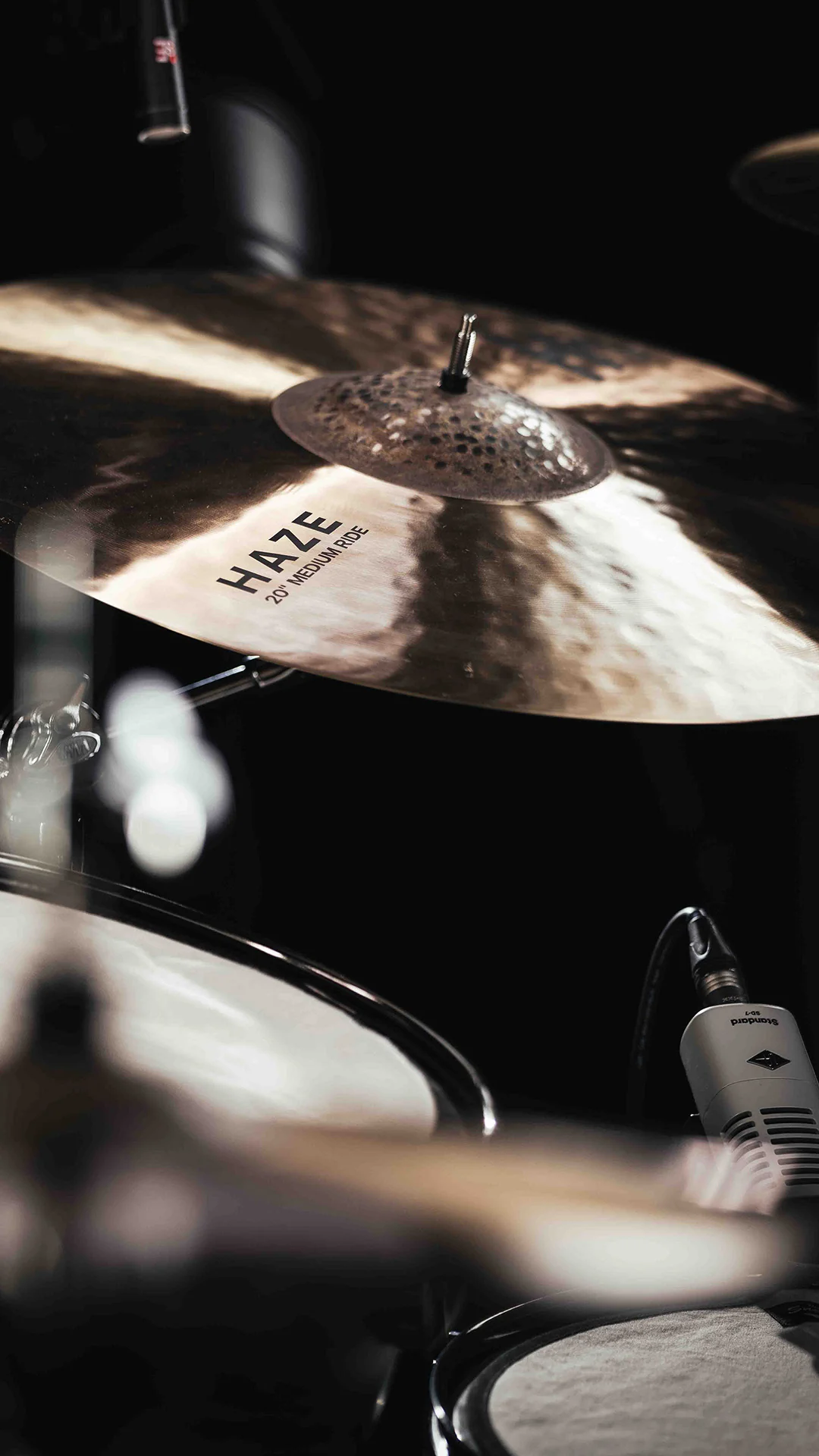 Close-up of a hand-hammered HEPHOS cymbal